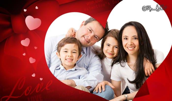 عکس خانوادگی با شاسی در ۳ سایز با قاب عشق و طراحی انحصاری آتلیه چیکا