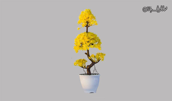گل مصنوعی بن سای سایز کوچک زرد