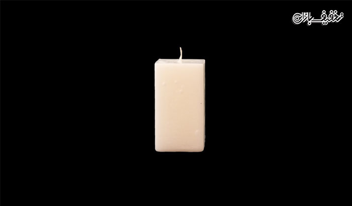شمع مربع قطر 5 سفید Orkid موجود در سایز کوچک
