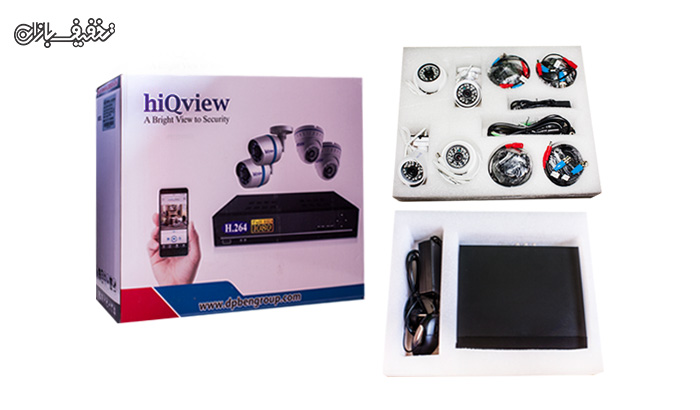 پکیج 4 عددی دوربین مدار بسته HiQview به همراه دستگاه ضبط XVR hybrid