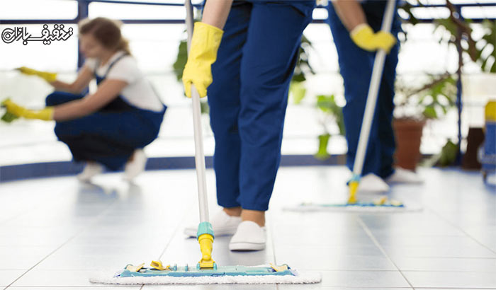 خدمات شست شو و نظافت محل کار توسط شرکت آذین خدمت آریا پارس