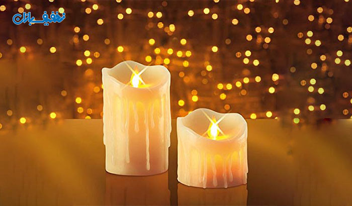 شمع پلاستیکی شعله متحرک باتری خور LED Plastic Swinging Candle