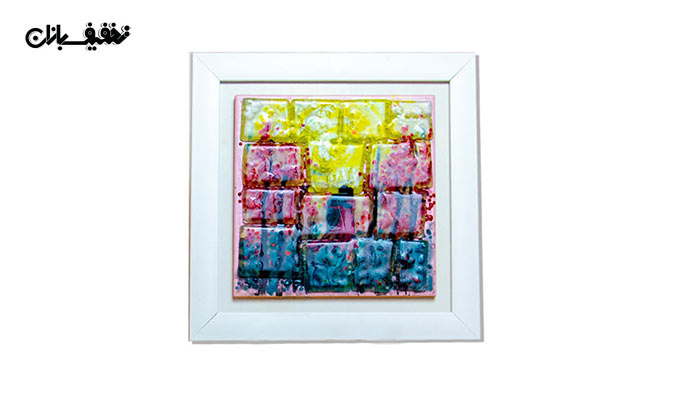تابلوهای هم جوشی شیشه فیوز گلس مربعی در طرح های مختلف
