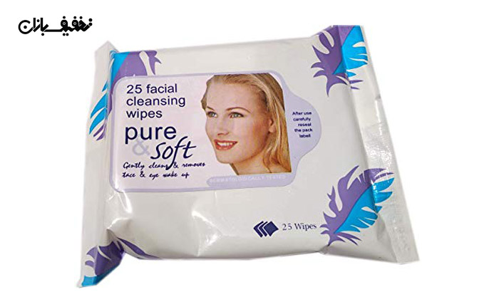 دستمال مرطوب و آرایش پاک کن Pure & Soft