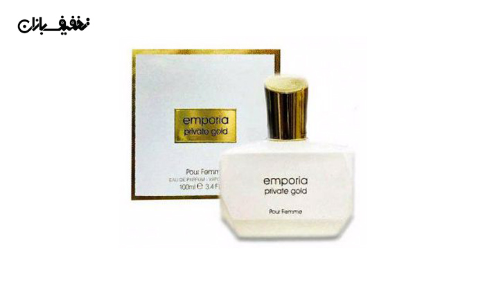 عطر زنانه Emporia Private Gold برند  فراگرنس ورد Fragrance World