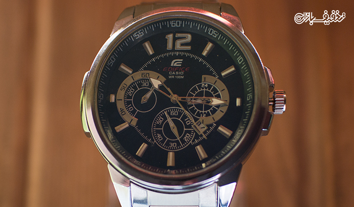 ساعت مچی مردانه CASIO طرح EDIFICE مدل C43 (کاربنی نقره ای) 