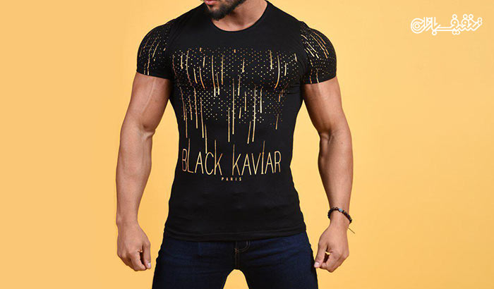 تیشرت مردانه مدل Black Kaviar